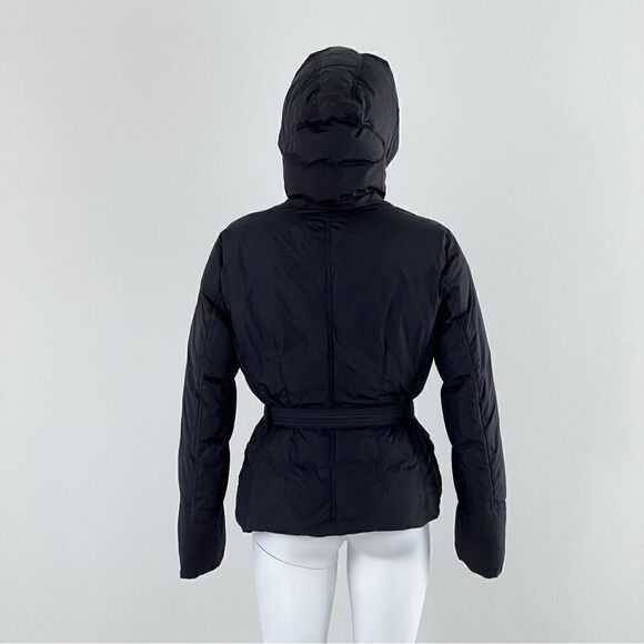 NWT ADD Italian Designer Puffer Hooded Jacket Black Size 6/M - Picture 5 of 9